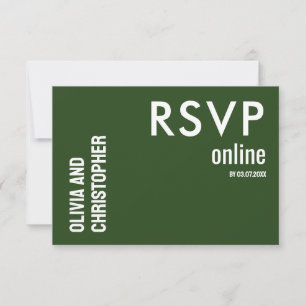 RSVP en ligne Minimaliste Bold avec code QR