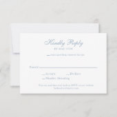 RSVP Enclôture Card Dusty Blue Wedding Invitation (Devant)