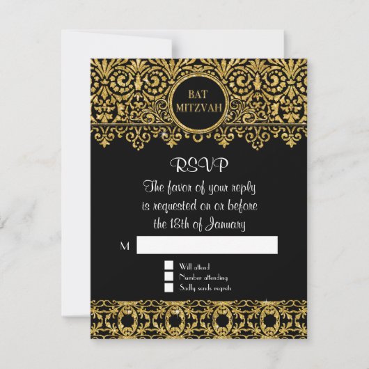 RSVP Engels Manor Zwart Goud Art Deco Nouveau (Voorkant)