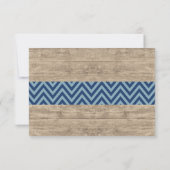 RSVP Enterrement Bébé Garçon Bois Rustique Bleu (Dos)