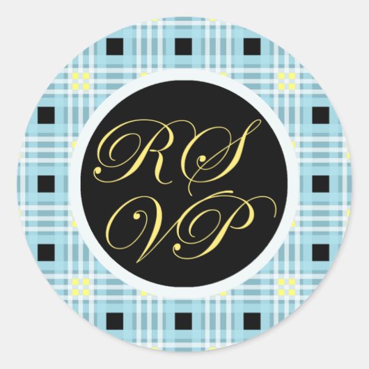 RSVP-envelopzegel Ronde Sticker (Voorkant)