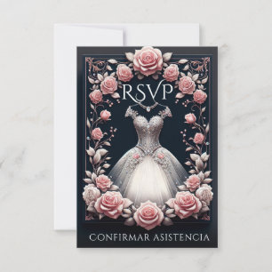 RSVP espagnol Quinceañera Rosas