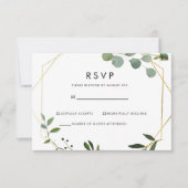 RSVP Eucalyptus Géométrique Vert Or (Devant)