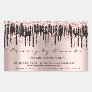 RSVP Extension Makeup Beauty Salon Microblading Rechthoekige Sticker