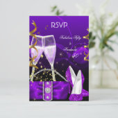 RSVP Fabulous Fantastic Paarse hoge hakken glitter (Staand voorkant)