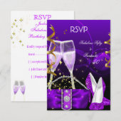 RSVP Fabulous Fantastic Purple High Heels Parties  (Devant / Derrière)