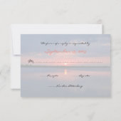 RSVP Faire-part de mariage - Coucher de soleil dan (Dos)