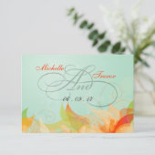 RSVP - Fancy Floral Mariage Response Cartes (Debout devant)