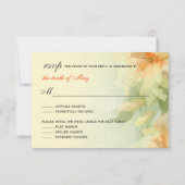 RSVP - Fancy Floral Mariage Response Cartes (Dos)