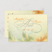 RSVP - Fancy Floral Mariage Response Cartes (Devant / Derrière)