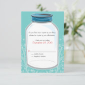 RSVP Fantaisie Mariage Pot Mason (Debout devant)