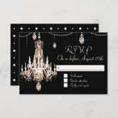 RSVP FAUX Chandelier en cristal français Perle Dou (Devant / Derrière)