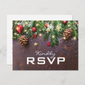 RSVP: feestdag winterfeestdag in Oostenrijk Uitnodiging Briefkaart (Voorkant / Achterkant)