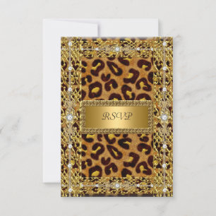 RSVP fête d'anniversaire Gold Black Leopard N'impo