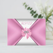 RSVP Fête d'anniversaire Ruban Rose Clair (Debout devant)