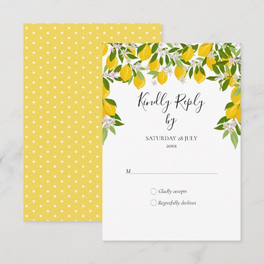 RSVP Feuillage Fleur de Citron (Devant / Derrière)