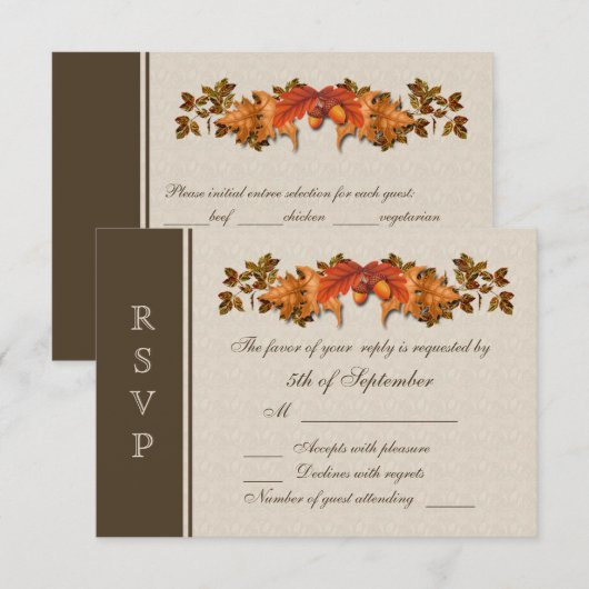 RSVP feuille (Devant / Derrière)