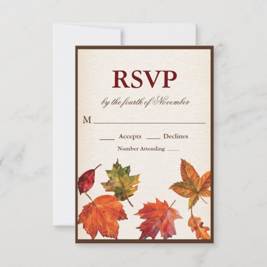 RSVP Feuilles d'automne Automne (Devant)