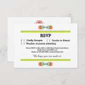 RSVP Fiesta Mexicaine Impression Cartes Lime Weddi (Devant / Derrière)