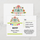 RSVP Fiesta Mexicaine Imprimé Cartes de Mariage (Devant / Derrière)