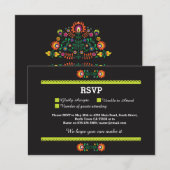 RSVP Fiesta Mexicaine Imprimé Cartes de Mariage (Devant / Derrière)