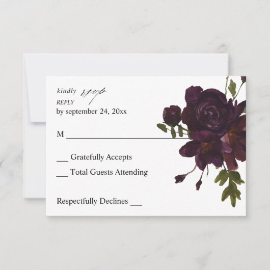 RSVP Fleur Halloween Violet sans repas (Devant)