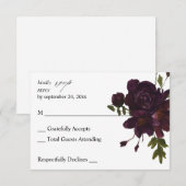 RSVP Fleur Halloween Violet sans repas (Devant / Derrière)