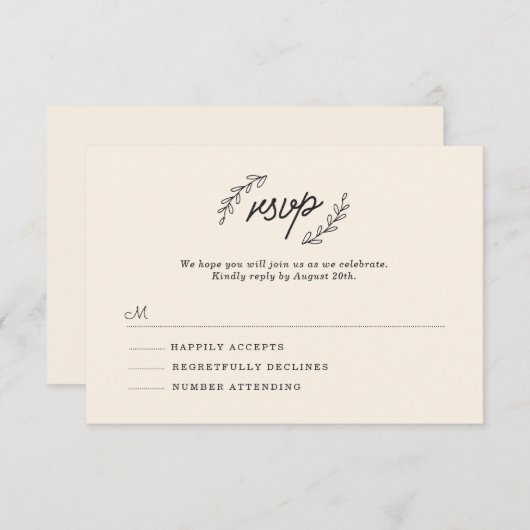 RSVP fleur sauvage (Devant / Derrière)