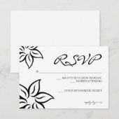 RSVP | Fleurs |blanc (Devant / Derrière)