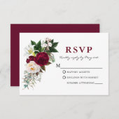 RSVP Fleurs de Bourgogne à l'aquarelle (Devant / Derrière)