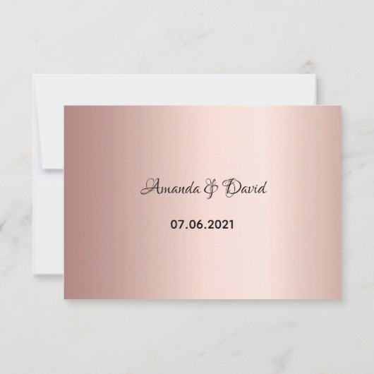 RSVP fleurs de mariage bordeaux or rose blanc (Dos)