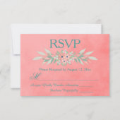 RSVP Fleurs rose et verte (Devant)