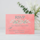 RSVP Fleurs rose et verte (Debout devant)