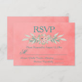 RSVP Fleurs rose et verte (Devant / Derrière)