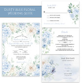 RSVP Floral Bleu Poussiéreux |