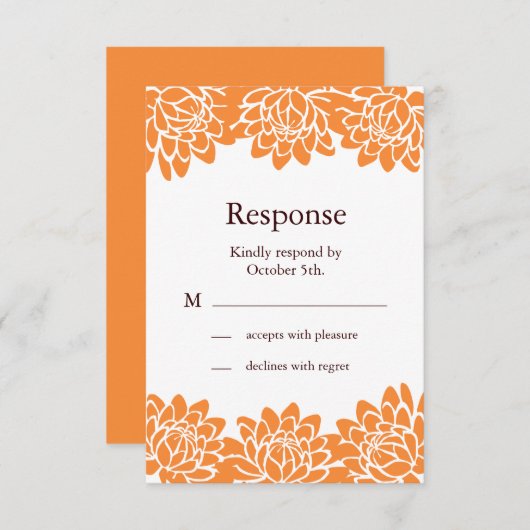 RSVP floral et moderne (Devant / Derrière)