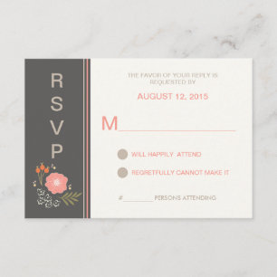 RSVP floral rétro rustique