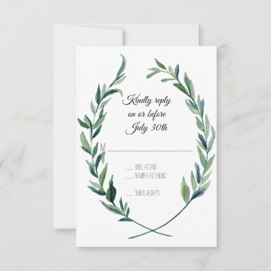 RSVP Forest Green Laurel Wreath Olive Leaf Branche (Devant)