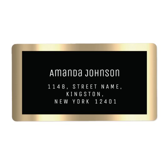 RSVP Framed Boutique Online Black Gold Lijst Etiket (Voorkant)