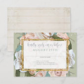 RSVP France Floral Wreath Blush Rose Roses Or (Devant / Derrière)