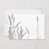 RSVP Franse lavender Flowers Modern Typografie (Achterkant)