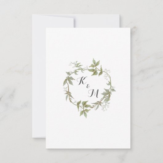 RSVP Garden Foliage Laurel Wreath Mariage rustique (Dos)