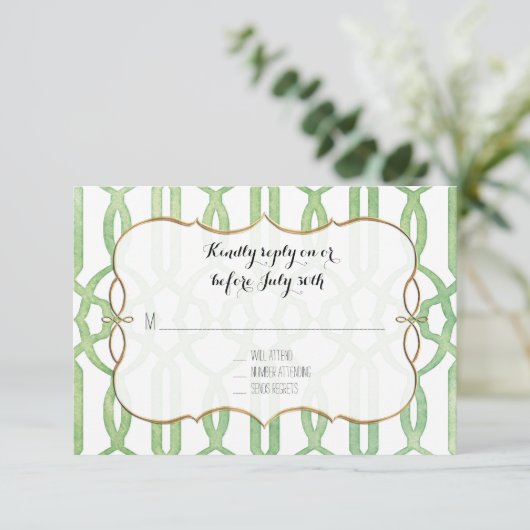 RSVP Garden Trellis Motif Vert Moderne Simple (Debout devant)