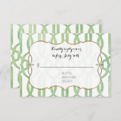 RSVP Garden Trellis Motif Vert Moderne Simple (Devant / Derrière)