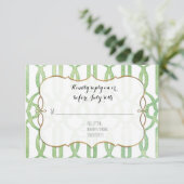 RSVP Garden Trellis Pattern Green Modern Simple Kaartje (Staand voorkant)