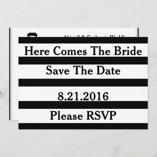 RSVP gasten en maaltijd opties Kaart (Voorkant / Achterkant)