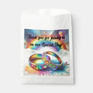 RSVP Gay lesbische regenboog ringen gunsten Bedankzakje