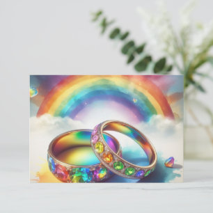 RSVP Gay lesbische regenboog ringen RSVP Kaart
