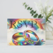 RSVP Gay lesbische regenboog ringen RSVP