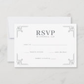 RSVP Géométrique Noir Élégant (Devant)
